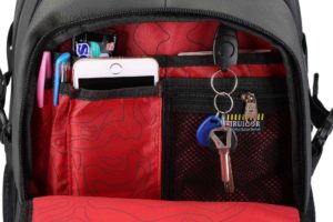 school backpack - internal organization
