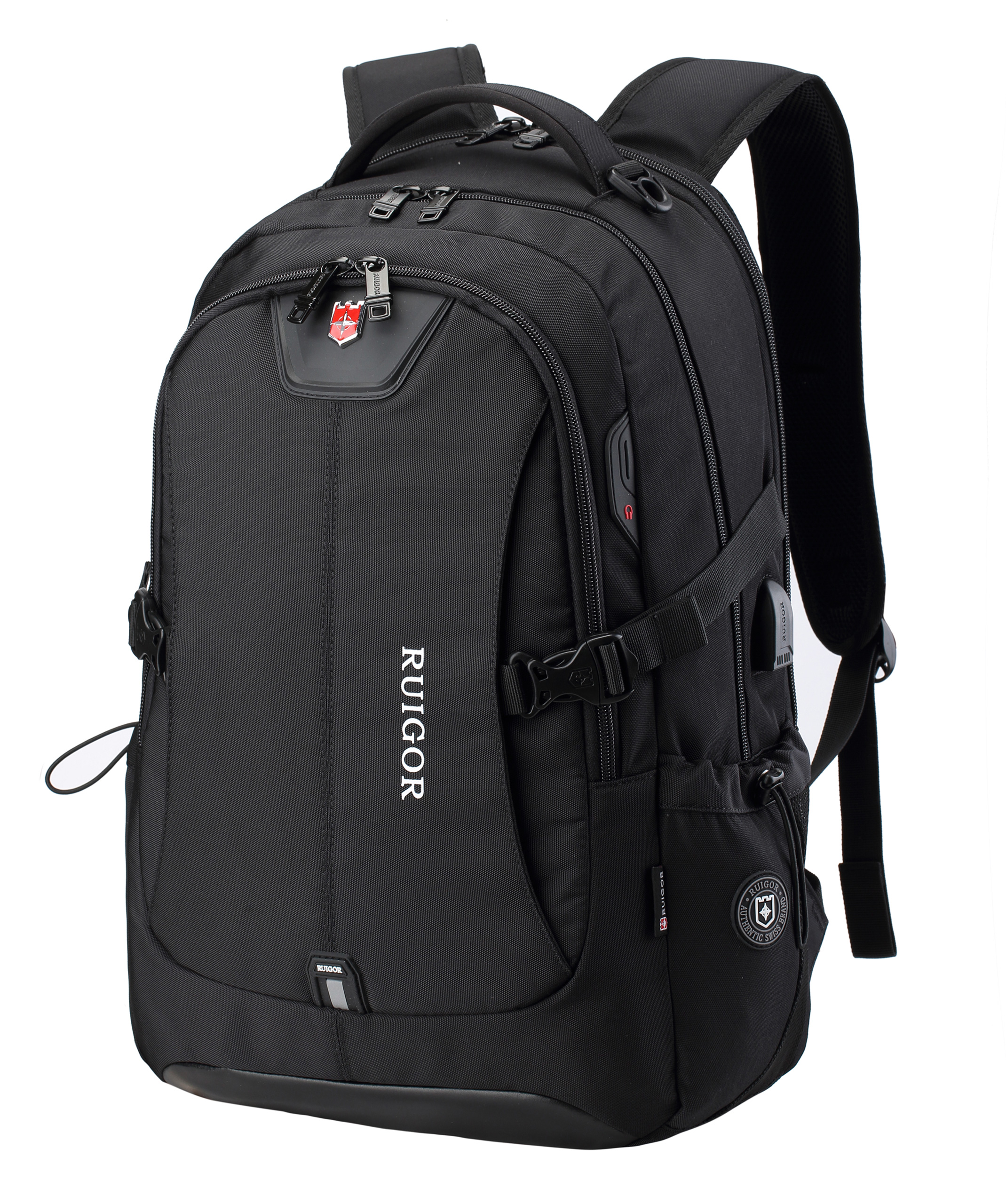 USB Backpack Camo Black Large | RUIGOR ICON 47 - Swiss Ruigor