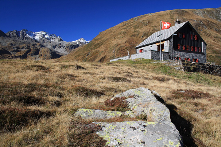 hut to hut hiking in switzerland - Four Source Trail