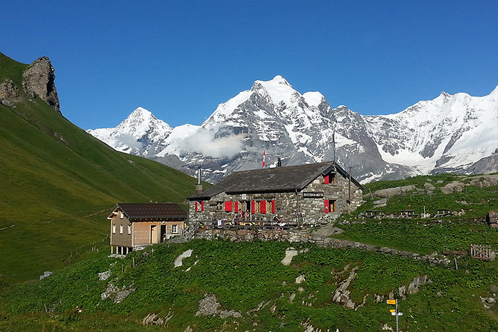 hut to hut hiking in switzerland - Murren to Oeschinensee